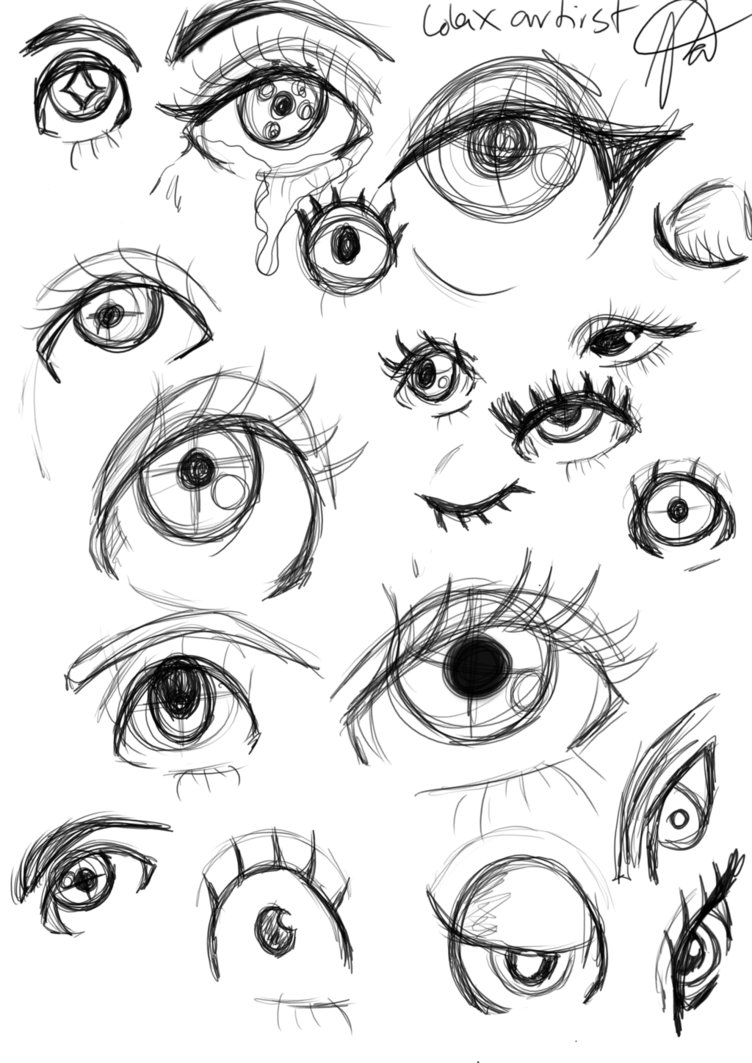 752x1063 Simple Eye Sketch By Lolaxartist - Simple Eye Sketch