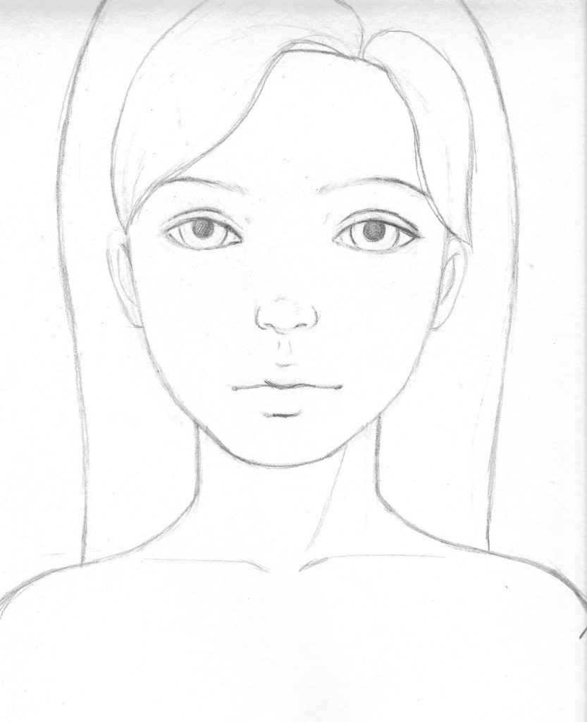 833x1024 Simple Face Sketches For Beginners Simple Faces Sketches For - Simple Face Sketch
