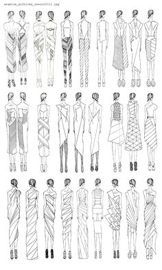 236x393 The 89 Best Preliminary Fashion Sketches Images In - Simple Fashion Sketches