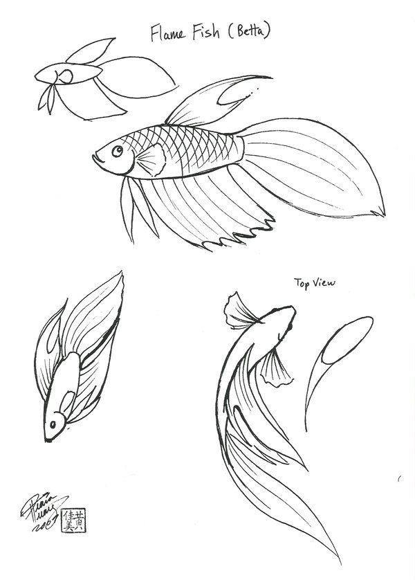 600x838 Pin By Lisa Ann On Drawing Drawings, Art And Fish - Simple Fish Sketch