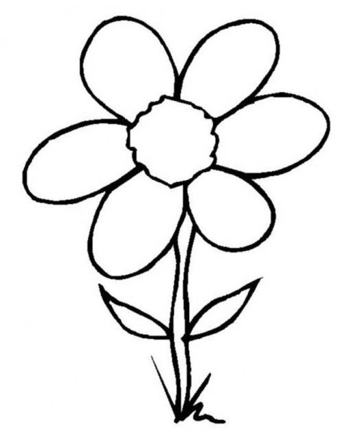 530x627 Photos Simple Flower Sketches For Kids, - Simple Flower Sketch