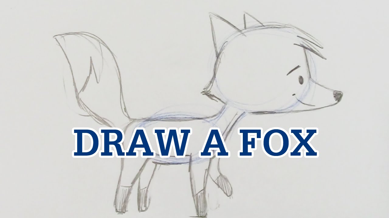 1280x720 Learn To Draw A Simple Fox - Simple Fox Sketch