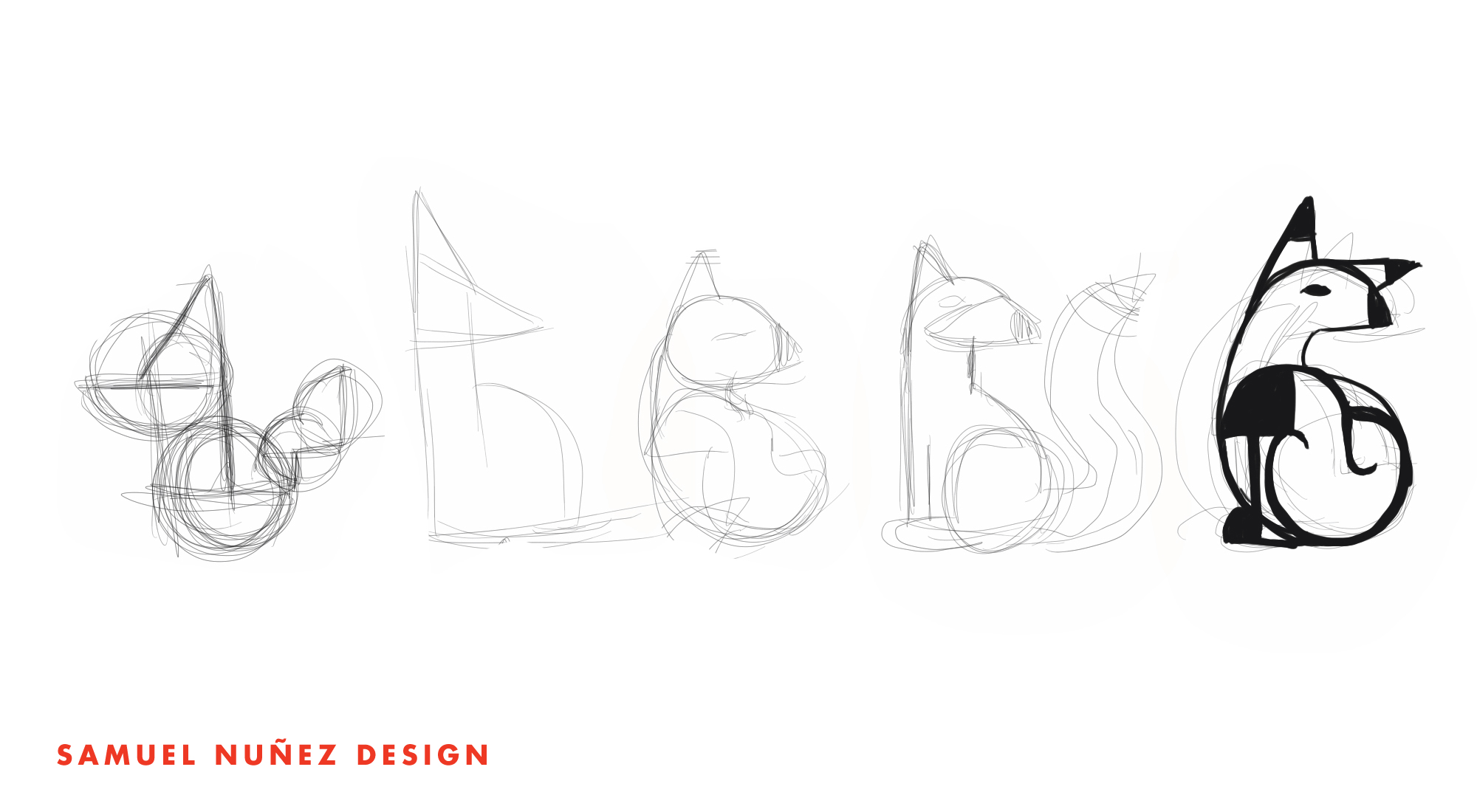 2000x1100 Logo Design Fox Logo - Simple Fox Sketch