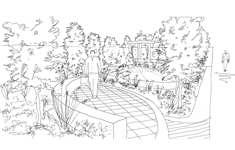 Simple Garden Sketch at PaintingValley.com | Explore collection of