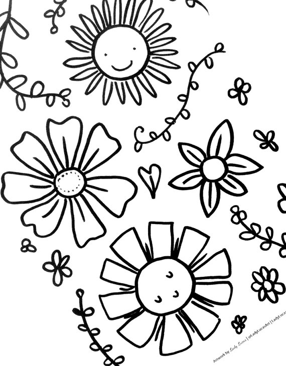 570x730 Collection Of Simple Garden Drawing Images High Quality - Simple Garden Sketch
