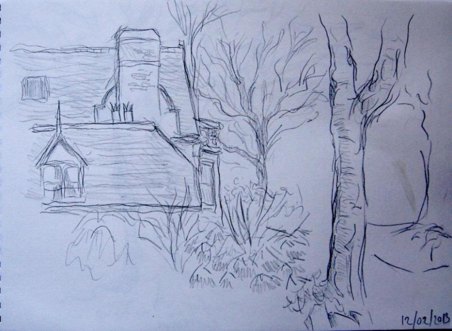 Simple Garden Sketch at PaintingValley.com | Explore collection of