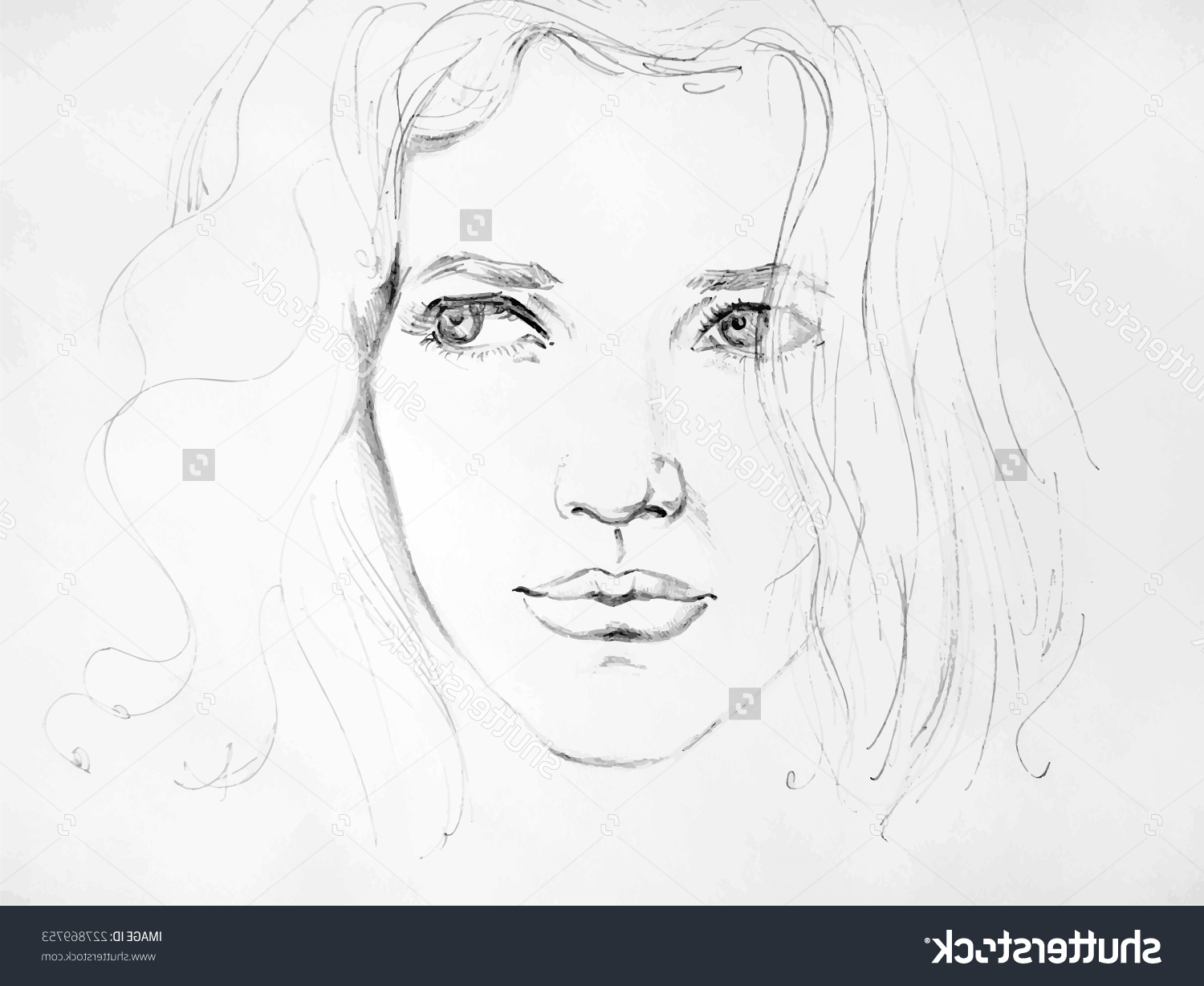 1500x1228 Simple Girls Sketch Made With Pencil Pencil Sketch Girl Face - Simple Girl Sketch