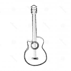 300x300 Simple Acoustic Guitar Graphic Vector Arenawp - Simple Guitar Sketch