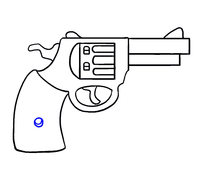 678x600 How To Draw A Cartoon Revolver In A Few Easy Steps Easy Drawing - Simple Gun Sketch