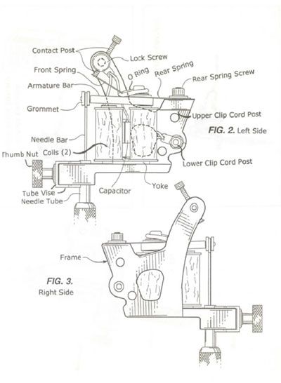 400x546 Simple Gun Tattoo Machine Diagram - Simple Gun Sketch