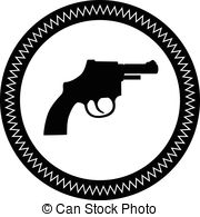 180x195 Simple Vector Illustration Of A Gun Sketch. - Simple Gun Sketch