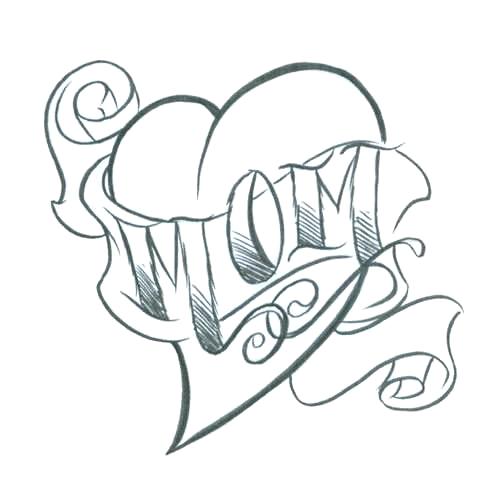 500x500 Simple Heart Design - Simple Heart Sketch