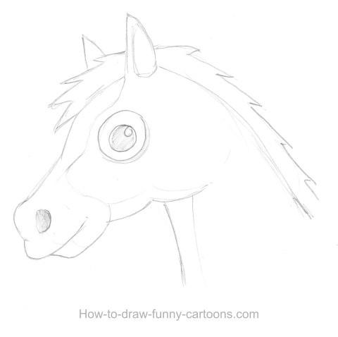 480x478 Horse Head Drawing (Sketching + Vector) - Simple Horse Sketch