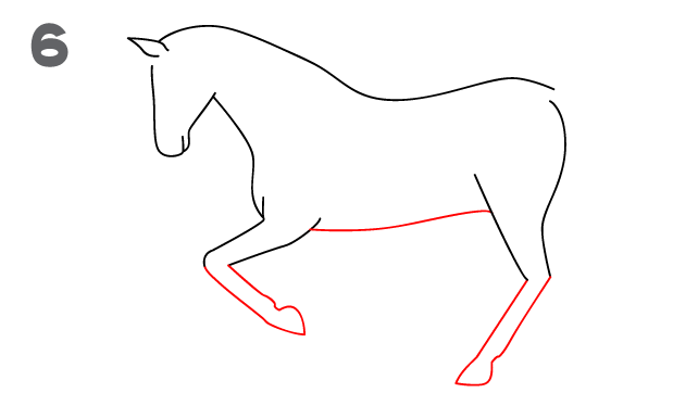 642x362 How To Draw A Horse - Simple Horse Sketch