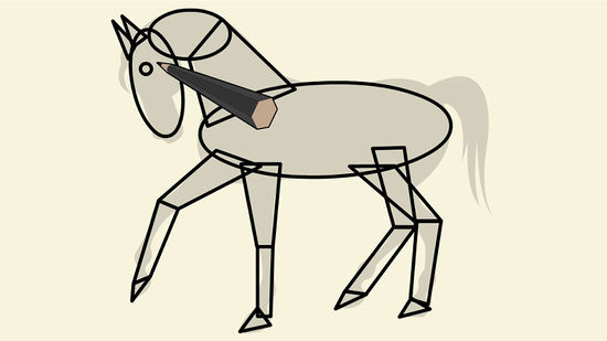 550x309 How To Draw A Simple Horse 11 Steps (With Pictures) - Simple Horse Sketch