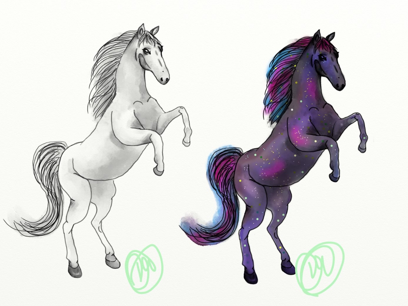 1388x1041 Djara Hofmann - Simple Horse Sketch