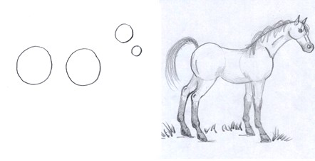 442x227 Horse Drawing Made Fun And Simple - Simple Horse Sketch