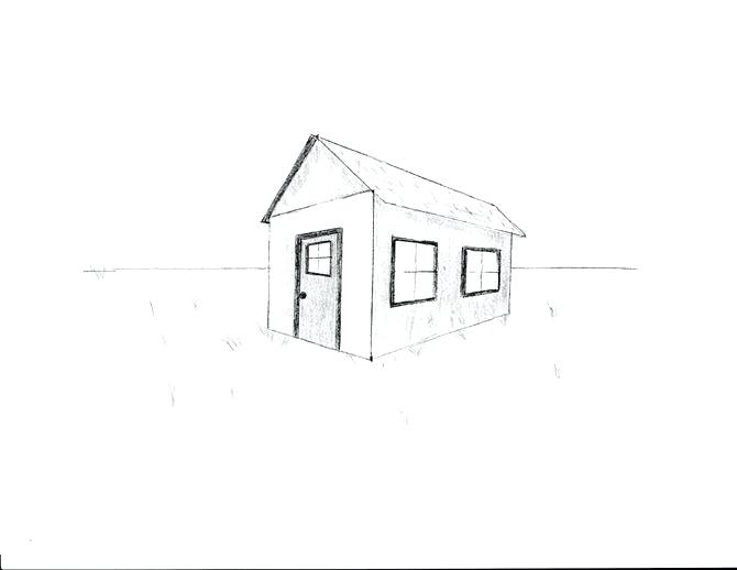 670x518 Simple Home Sketch - Simple House Sketch