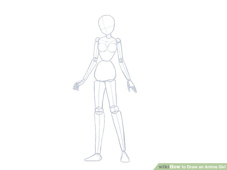 728x546 4 Ways To Draw An Anime Girl - Simple Human Body Sketch