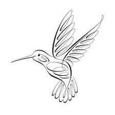 224x225 Image Result For Simple Continuous Line Hummingbird Doodles - Simple Hummingbird Sketch