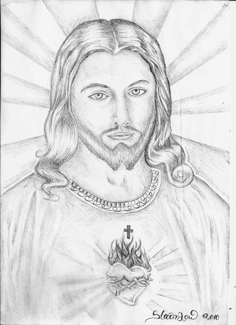 Simple Jesus Sketch at PaintingValley.com | Explore ...