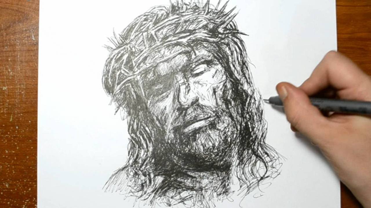 1280x720 Drawing The Son Of God - Simple Jesus Sketch