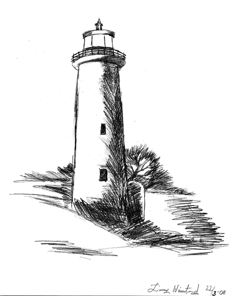 Simple Lighthouse Sketch at Explore collection of