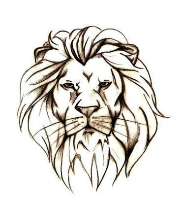 372x410 Photos Lion Drawings Easy, - Simple Lion Sketch