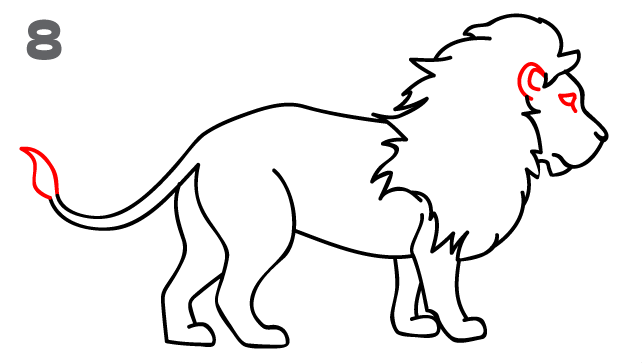 642x363 How To Draw A Lion - Simple Lion Sketch