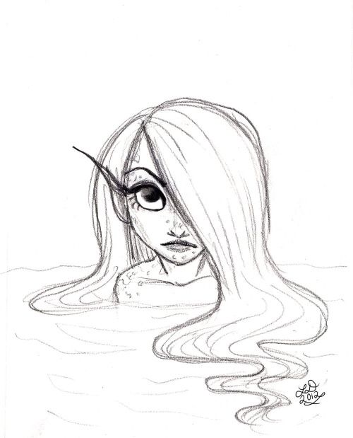 500x619 Pin By Caroline On Art In 2018 Drawings - Simple Mermaid Sketch