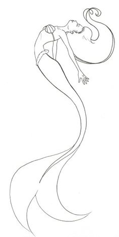 236x470 Simple Mermaid - Simple Mermaid Sketch