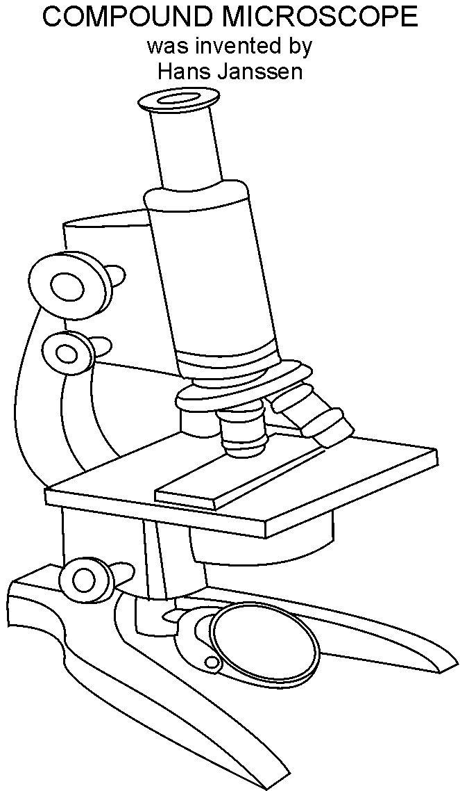 663x1138 Simple Microscope Coloring Page - Simple Microscope Sketch