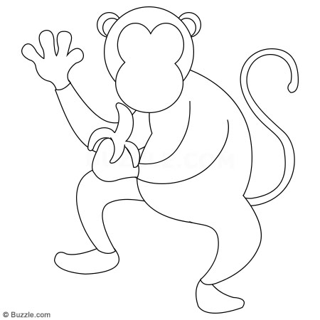 450x450 Kids, Go Ape! Step By Step Instructions To Draw A Cartoon Monkey - Simple Monkey Sketch