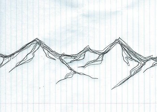 500x359 Quick 3 Min Mountain Sketch With Ballpoint Pen I Do This All The - Simple Mountain Sketch