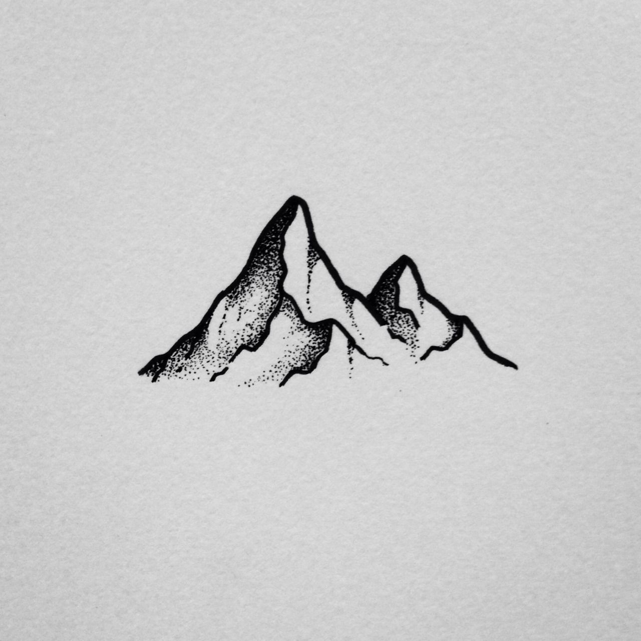 Simple Mountain Sketch at PaintingValley.com | Explore collection of ...
