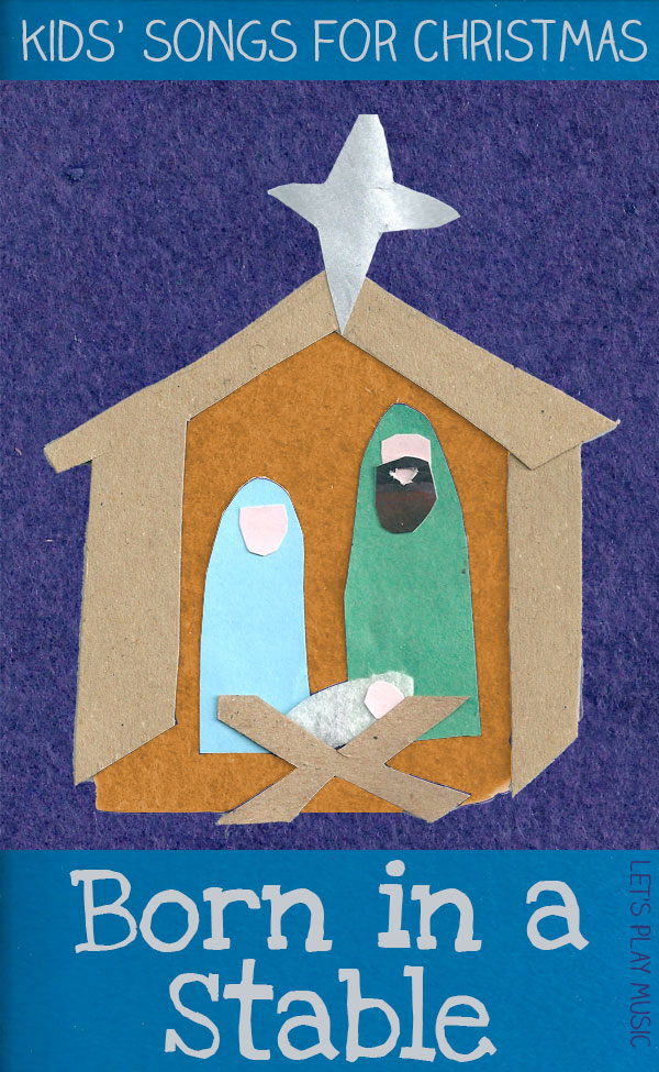 600x975 Born In A Stable Simple Nativity Song - Simple Nativity Sketch