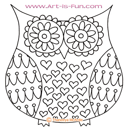 500x506 How To Draw An Owl Learn To Draw A Cute Colorful Owl In This Easy - Simple Owl Sketch