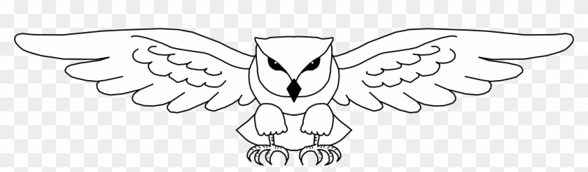 840x247 Simple Owl Line Drawing - Simple Owl Sketch