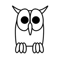 250x250 Collection Of Owl Face Drawing Easy High Quality, Free - Simple Owl Sketch
