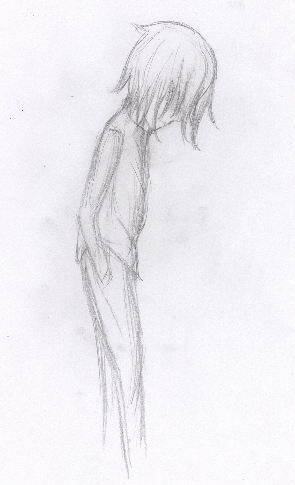 1024x1681 Simple Pencil Drawings Of Boy Drawinga Pencil Of A Sad Boy Simple - Simple Pencil Sketches