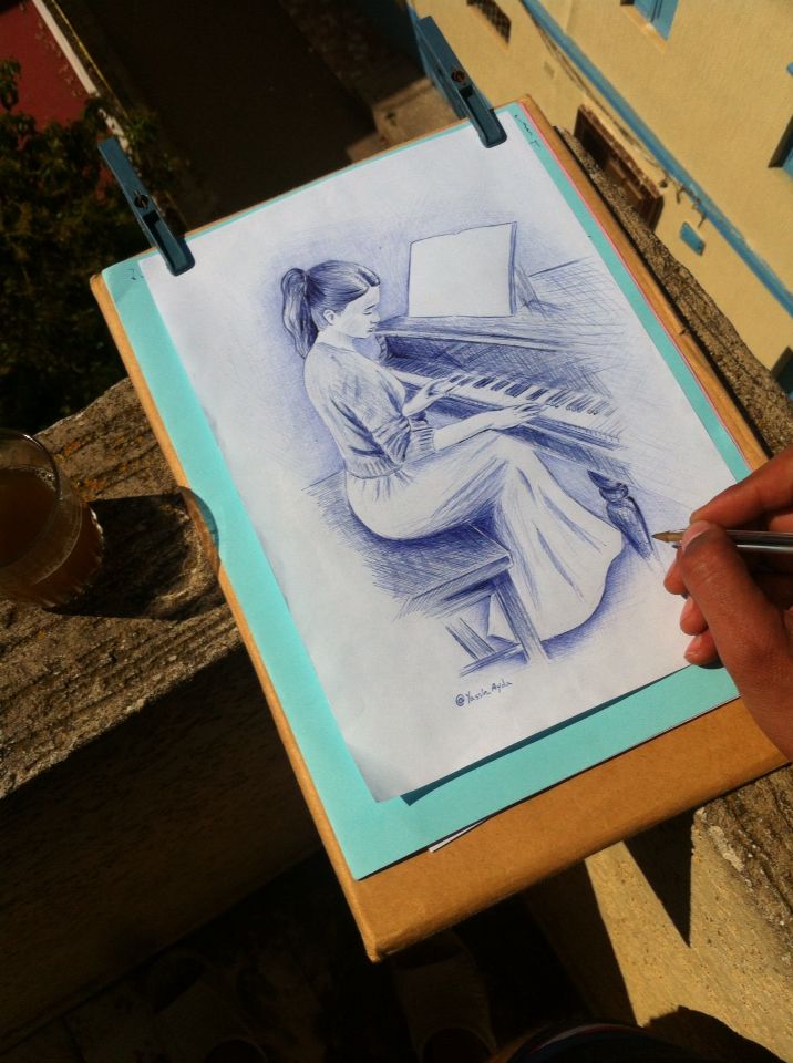 716x960 Beauty - Simple Piano Sketch