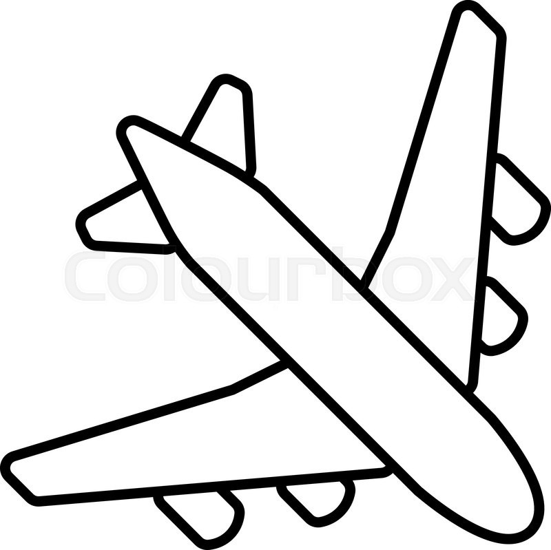 800x799 Sketch Clipart Areoplane - Simple Plane Sketch