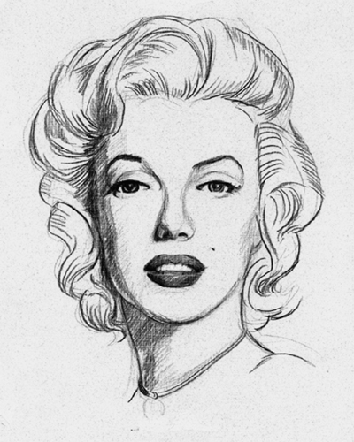 400x500 Marylin Monroe By Grafight - Simple Portrait Sketch