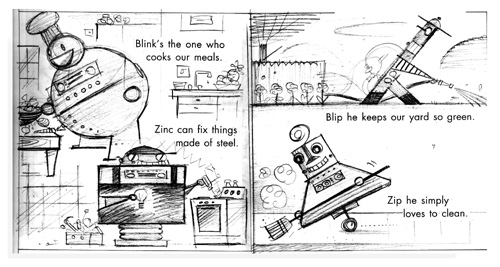 500x267 Hello, Robots! By Bob Staake - Simple Robot Sketch