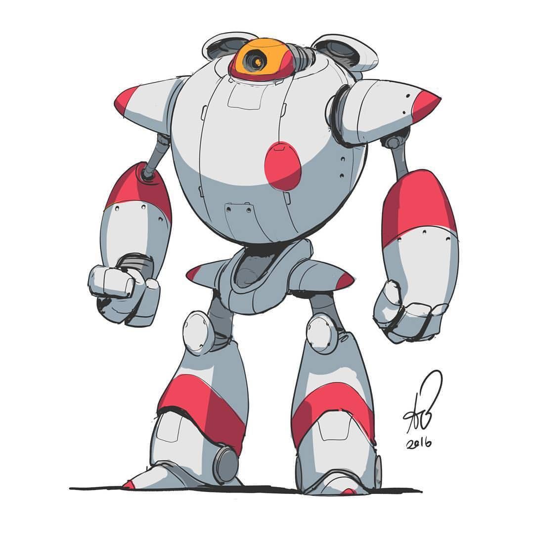 1080x1080 270 2016 Going For Some Simple Shapes - Simple Robot Sketch
