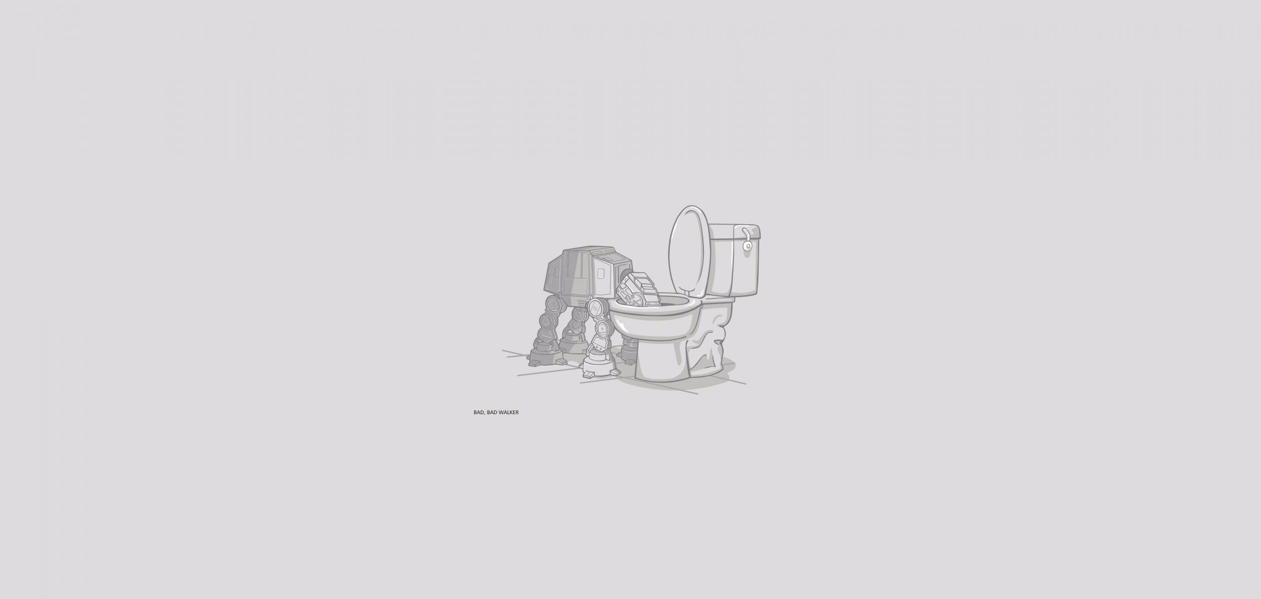 2526x1200 Wallpaper Drawing, Illustration, Simple Background, Robot - Simple Robot Sketch