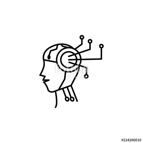 500x500 Advisor Robot Machine Concept Line Icon. Simple Element - Simple Robot Sketch