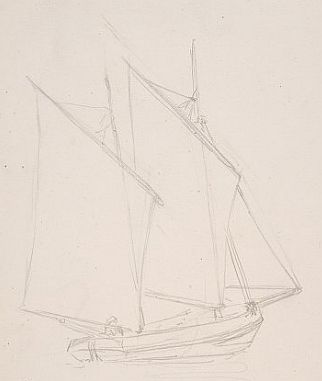 322x381 Pencil Drawings Of Sailboats - Simple Sailboat Sketch