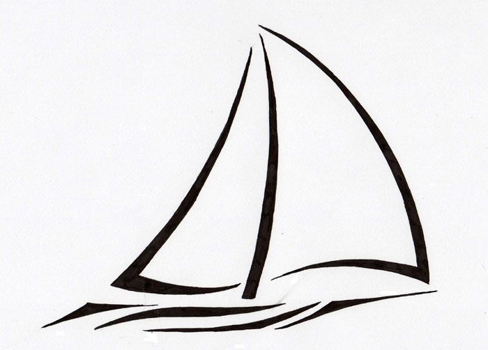 700x503 Set Of Different Sailing Ships(Boat) Icon In Line Style(Simple - Simple Sailboat Sketch