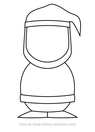 330x457 Santa Claus Drawing (Sketching + Vector) - Simple Santa Sketch